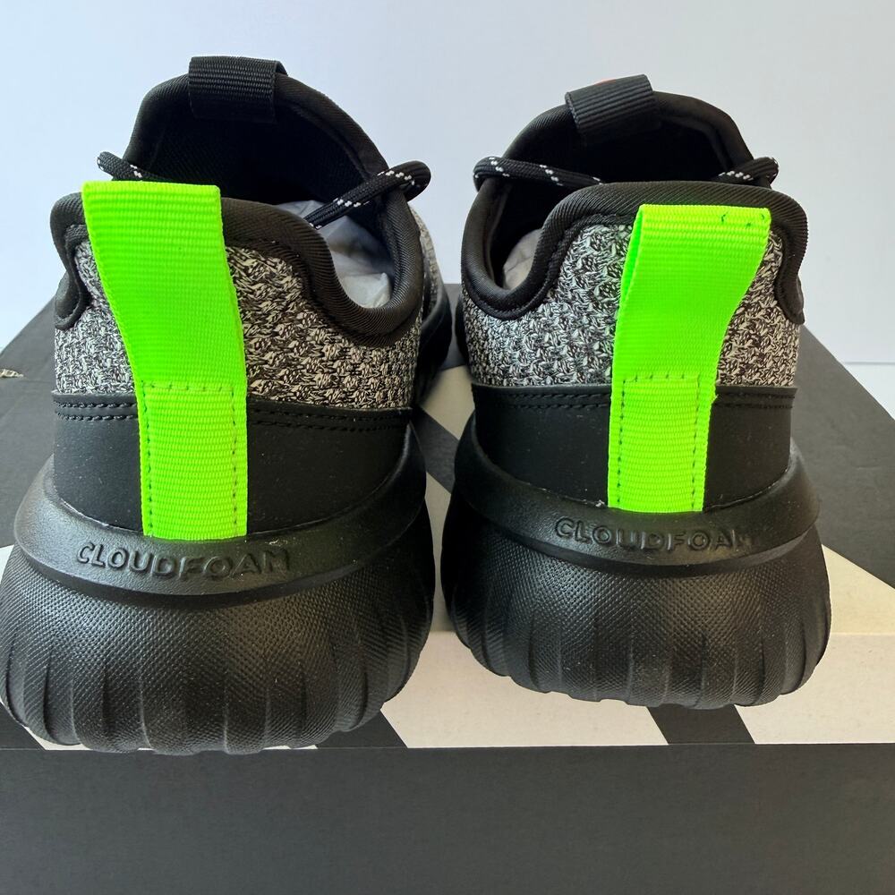 Adidas Kaptir 4.0 K IH1842 Black Volt Coral Kids 6.5Y / UK 6 / EUR 39 New - Picture 3 of 4
